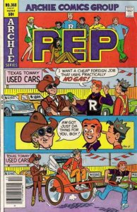 Pep #368 GD ; Archie | low grade comic December 1980 Used Car Lot Cover