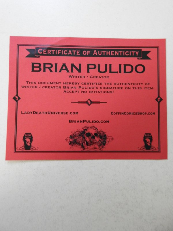 Lady Death: Mischief Night Emerald Edition (2001) VF Condition! Signed W/ COA!