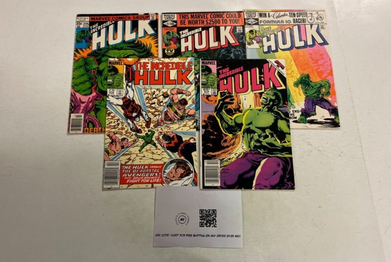 5 Incredible Hulk Marvel Comics books #225 251 267 312 316 45 TS4