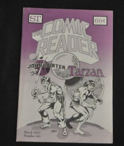 THE COMIC READER #141 JOHN CARTER AND TARZAN COVER F-VF  RARE FANZINE!