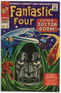 FANTASTIC FOUR #57-VF-HIGH GRADE-RAW-DR. DOOM SILVER SURFER 1964