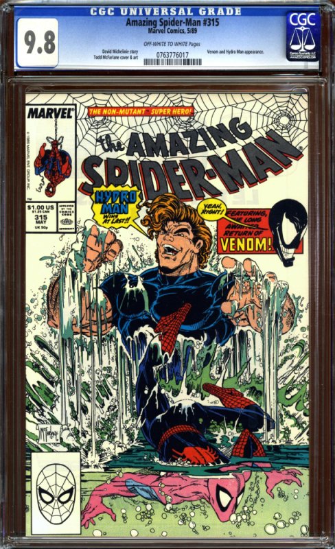 Amazing Spider-Man #315 CGC 9.8 McFarlane art