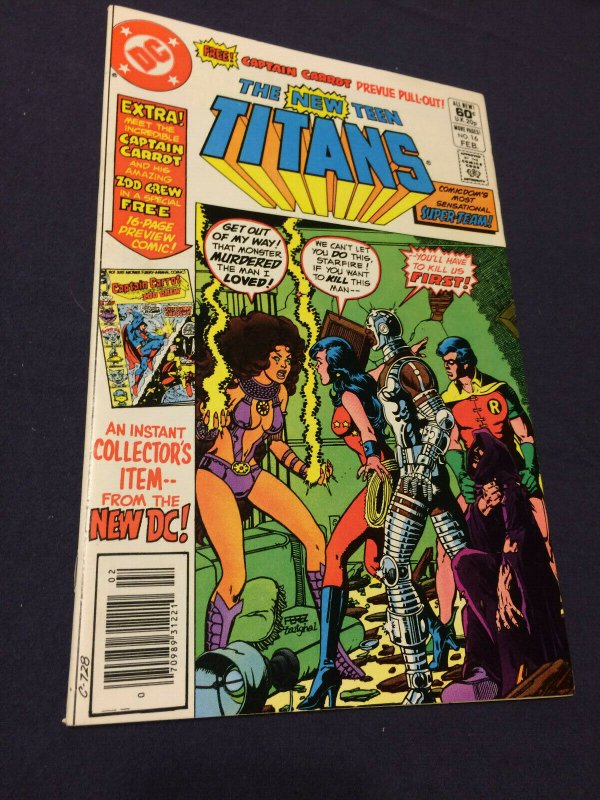 New Teen Titans #16 NM- (1982) 1st App. Captain Carrot, 1st App. of Zoo Crew DC 