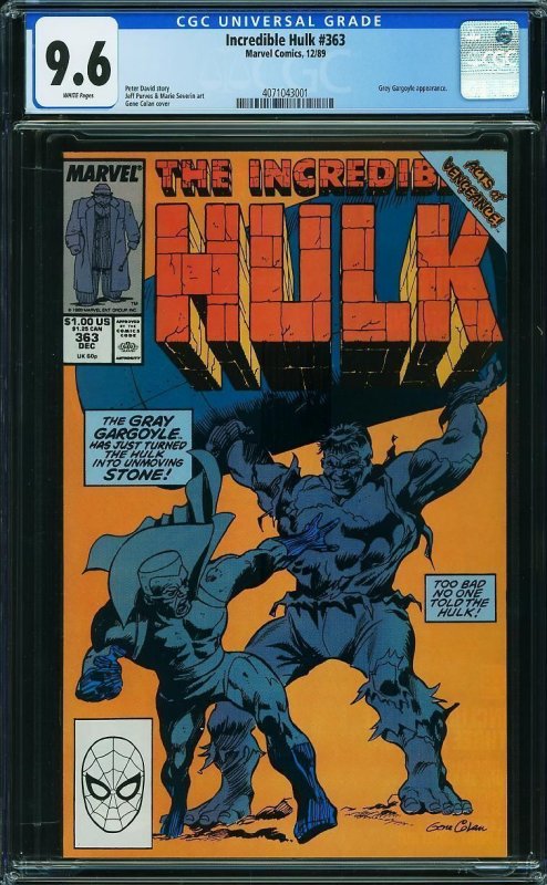 Incredible Hulk #363 (1989) CGC 9.6 NM+