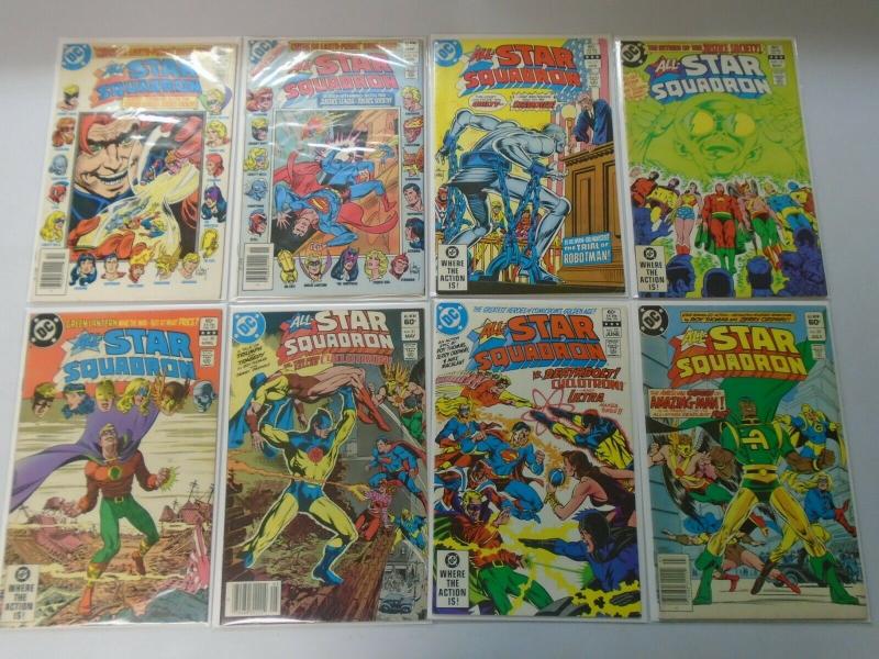 All Star Squadron comic lot 52 pieces from:#1-67 & 3ANN 6.0 FN (1981-87)