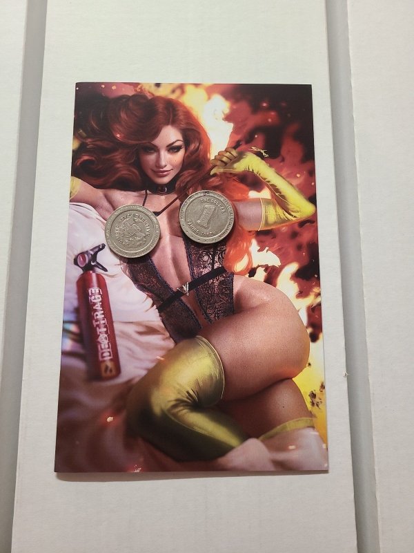 Shikarii Deathrage #4 Firebird Phoenix NM+ Lingerie Virgin Variant + Sticker