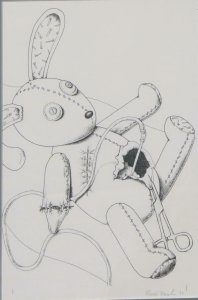 RENEE FRENCH original art, NINTH GLAND cover, 7.5x11.5,1997, aka Rainy Dohaney