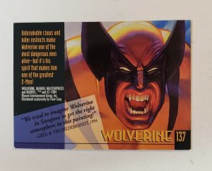 1994 Fleer Marvel Masterpieces Gold Foil Signature Series Wolverine #137