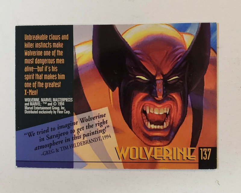 1994 Fleer Marvel Masterpieces Gold Foil Signature Series Wolverine