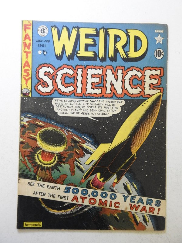 Weird Science #5 (1951) VG Condition moisture stain, rust bottom staple