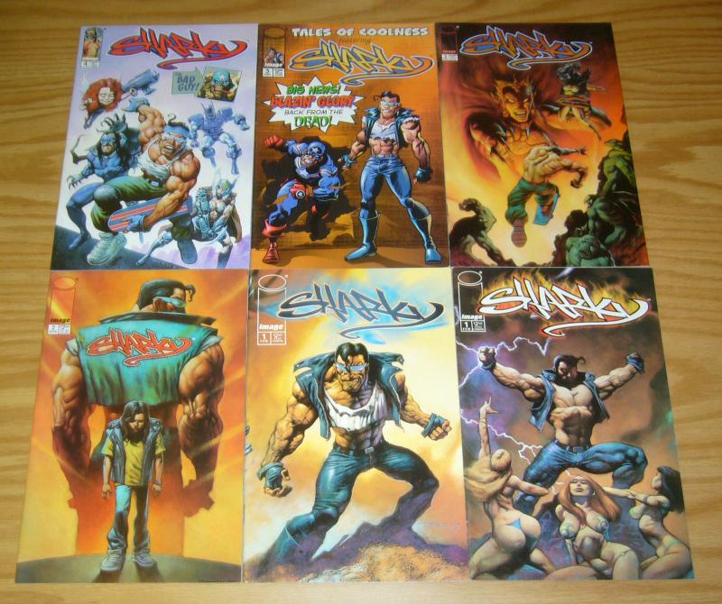 Sharky #1-4 VF/NM complete series + (2) variants - alex horley - savage dragon 3