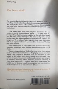 The TEWA world,197p,Ortiz,paperback