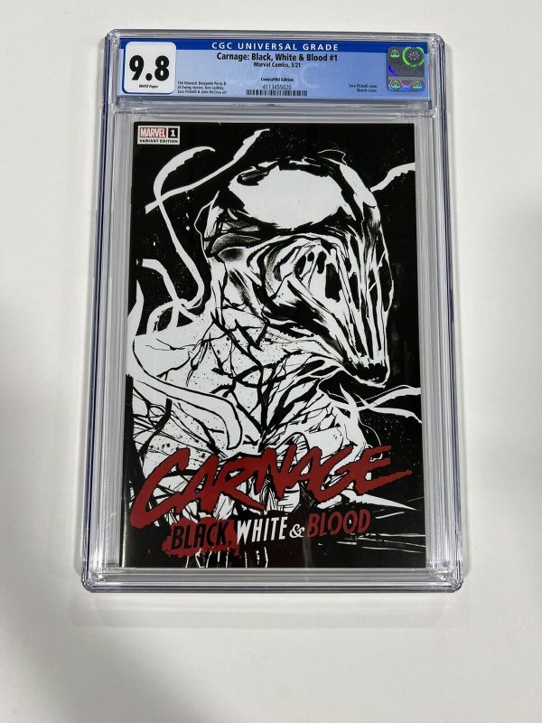 CARNAGE BLACK WHITE AND BLOOD 1 CGC 9.8 COMICS PRO EDITION MARVEL COMICS 2021 