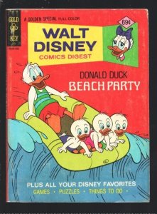 Walt Disney Comic Digest #54 1975-Beach party-Donald Duck-FN