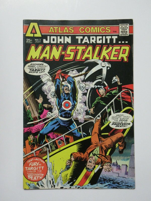 John Targitt Man-Stalker (Atlas Comics 1975) #3 VG Gerry Conway Ric Meyers ++