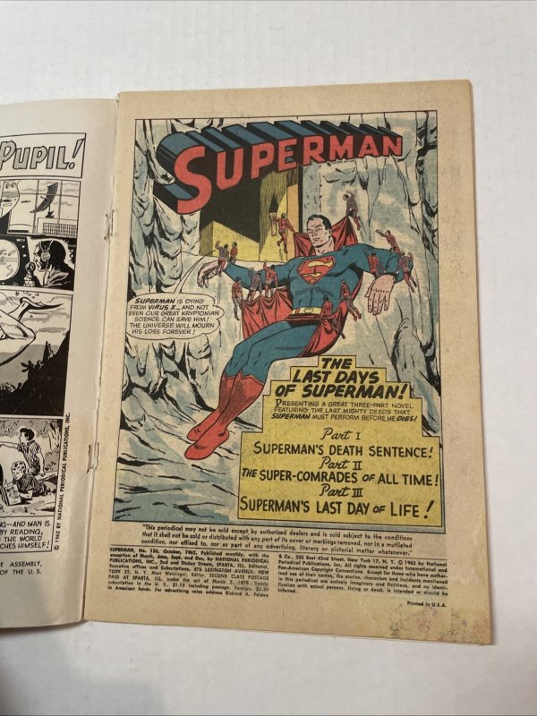 Superman #156 1962 Silver Age DC