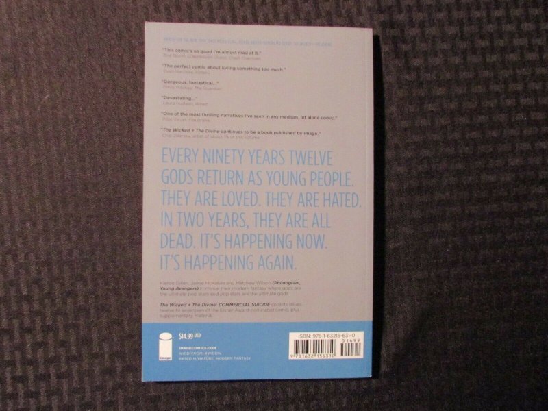 2016 THE WICKED + THE DIVINE Commercial Suicide v.3 SC VF 8.0 1st Image Printing