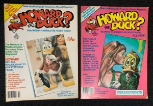 1979 HOWARD THE DUCK Magazine #1 VG/FN 5.0 #2 VG 4.0 Gene Colan LOT of 2