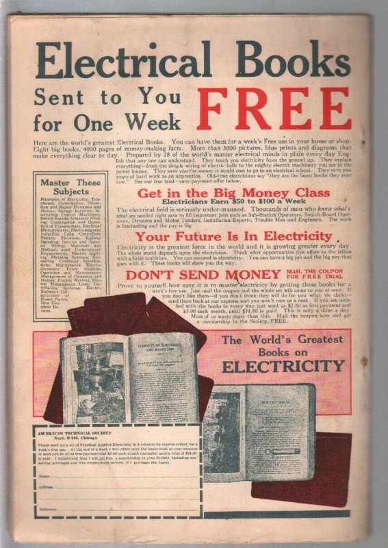 Science & Invention 9/1921-Frank R Paul art-pulp fiction-H V Brown-VG