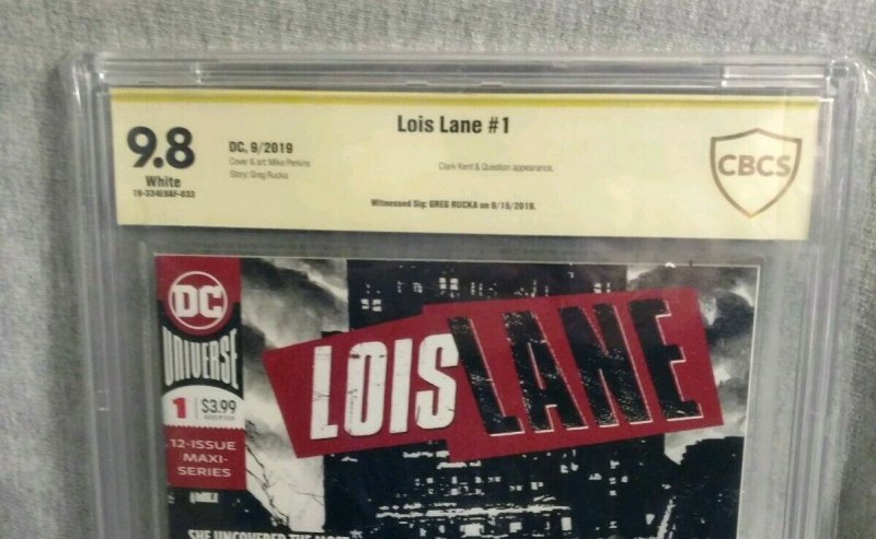 Lois Lane #1 CGC 9.8 Greg Rucka Signed