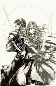 STAR WARS HIGH REPUBLIC SHADOWS OF STARLIGHT #2 OKAZAKI VARIANT TRADE/VIRGIN/B&W
