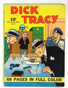 Four Color #21 (1942) Dick Tracy comic book Dell VG