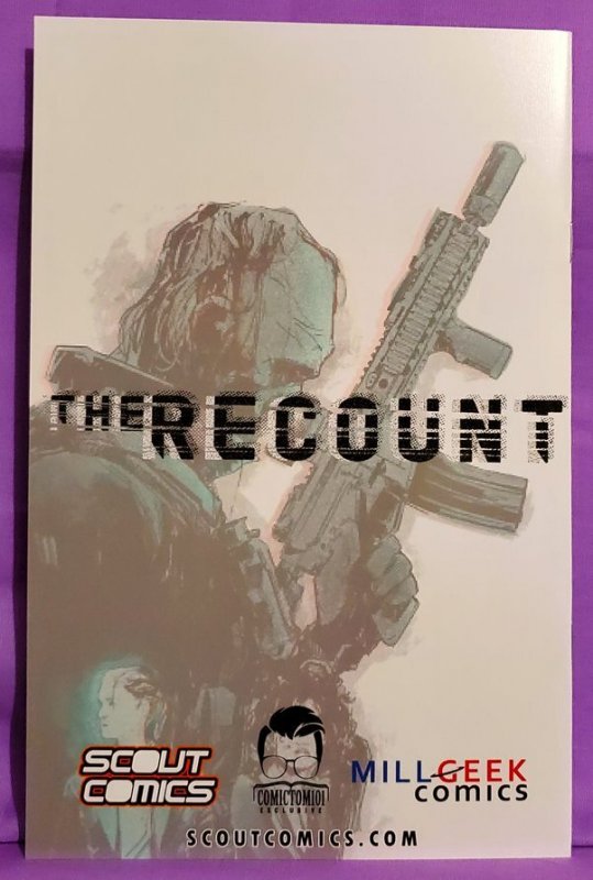 THE RECOUNT #1 ComicTom101 Bryan Silverbax Inverted Virgin Variant (Scout, 2021)