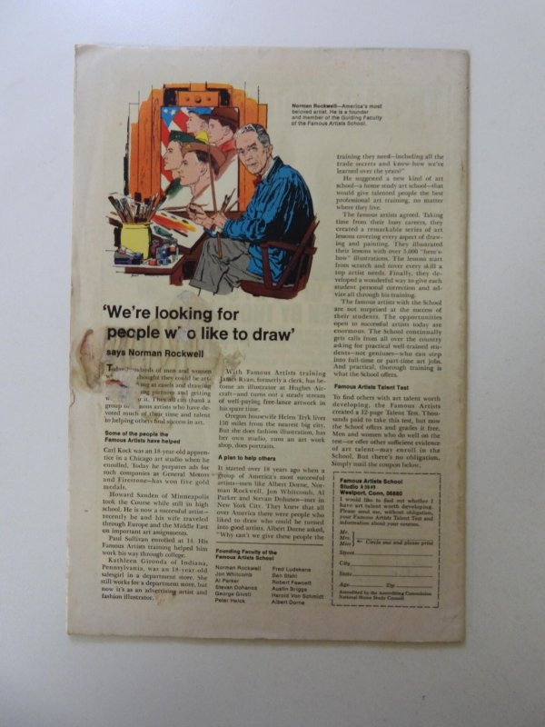 The Avengers #60 (1969) VG- condition stain back cover