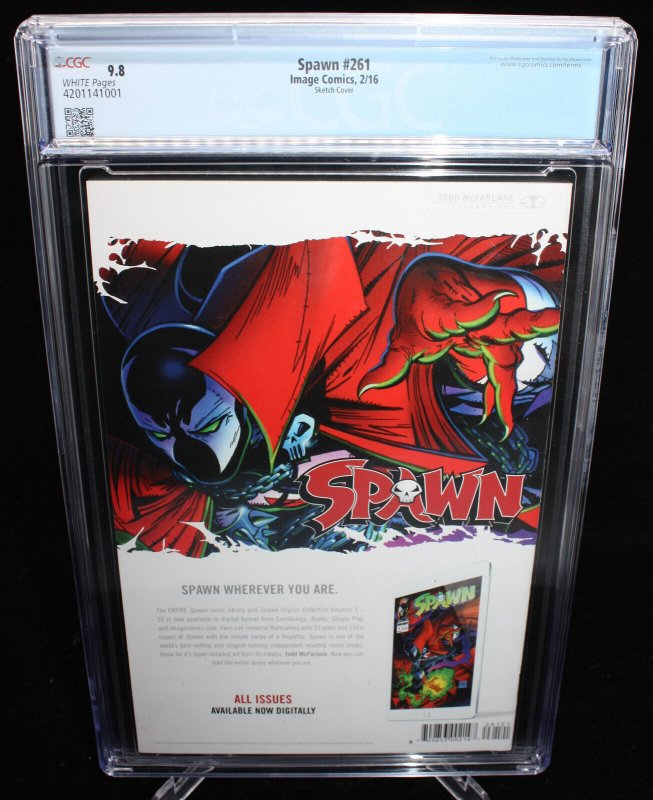 Spawn #261 (CGC 9.8) White Pages - Gerardo Sandoval Variant Cover - 2016