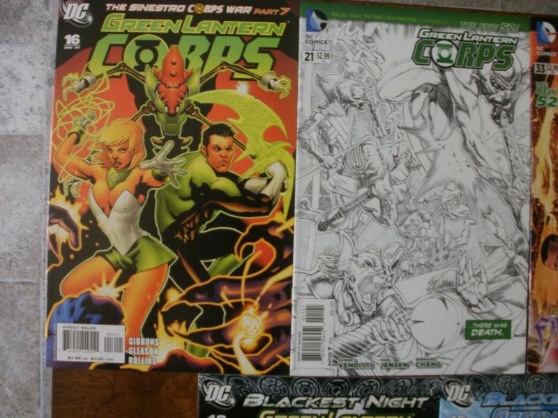 7 DC Comic: GREEN LANTERN CORPS (2007-2013) #16 21 33 39 40 46 47 Night Day