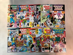 The Marvel Saga (1985) #1-24 (VF/NM) Near Complete Set Run FF X-Men Spider-Man