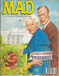 ORIGINAL Vintage Dec 1992 Mad Magazine #315 George Barbara Bush