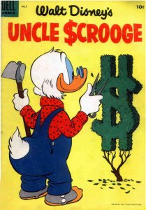 Uncle Scrooge (Walt Disney) #9 FAIR ; Dell | low grade comic March 1955 Hedge Tr