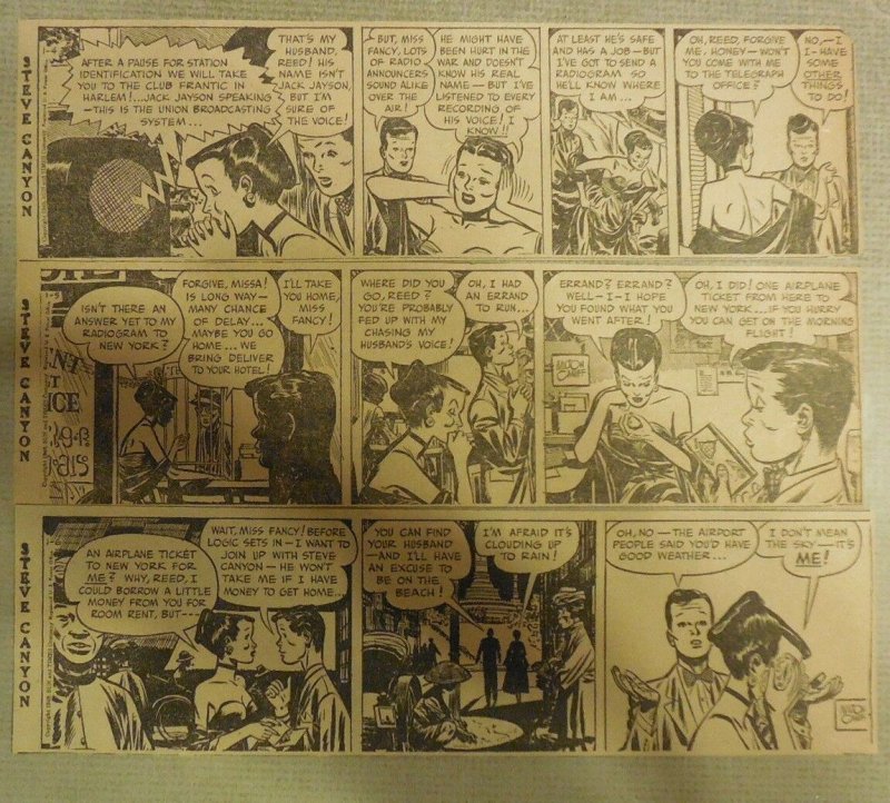 (71) Steve Canyon Dailies by Milton Caniff from 1/4-3/28/1949 2.5 x 7.5 inches