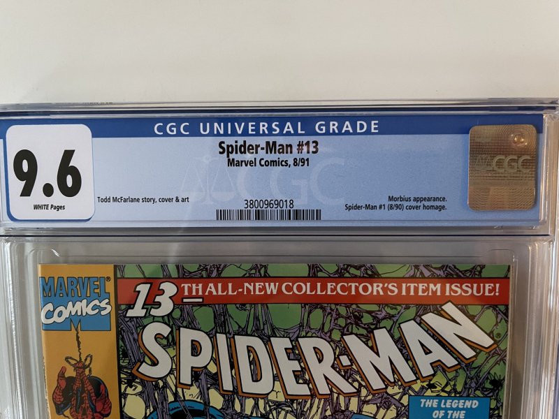 Spider-Man #13 CGC 9.6 Todd McFarlane Marvel Comics 1991