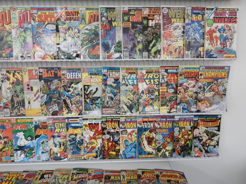 Huge Lot 170+ Silver/Bronze Comics W/ Hulk, Daredevil, Iron Man, +More! See desc