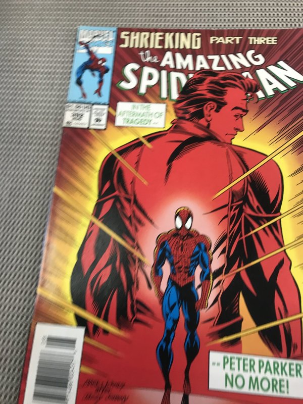 THE AMAZING SPIDER-MAN #392 Newsstand : Marvel 6/94 Fn/VF; ASM 50 cv. swipe