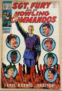 SGT. FURY & HIS HOWLING COMMANDOS #65 (Marvel,4/1969) VG (VERY GOOD)John Severin