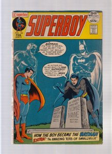 Superboy #182 - How The Boy Became Batman! (5.5/6.0) 1972
