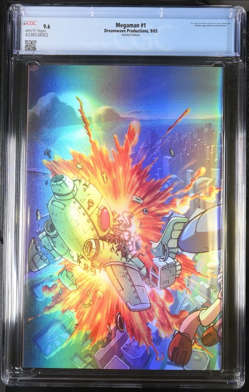2003 MEGAMAN #1 Holofoil Cardstock Wraparound Variant CGC 9.6 WP