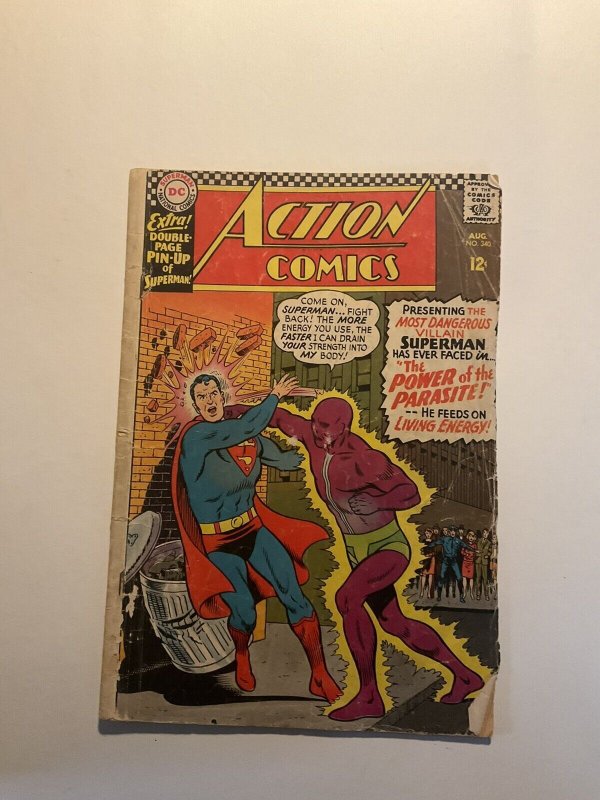 Action Comics 340 Good Gd 2.0 First Parasite Dc Comics