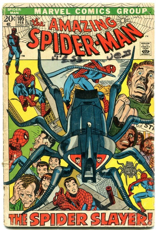 AMAZING SPIDER-MAN #105 1971-MARVEL COMICS BRONZE AGE g