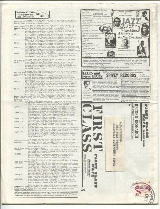 Record Research 10/1985-reference-info-buy / sell ads-collectors-historians-m...