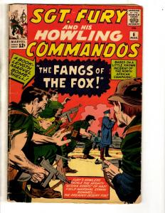 Sgt. Fury & His Howling Commandos # 6 VG Marvel Comic Book Silver Age J306