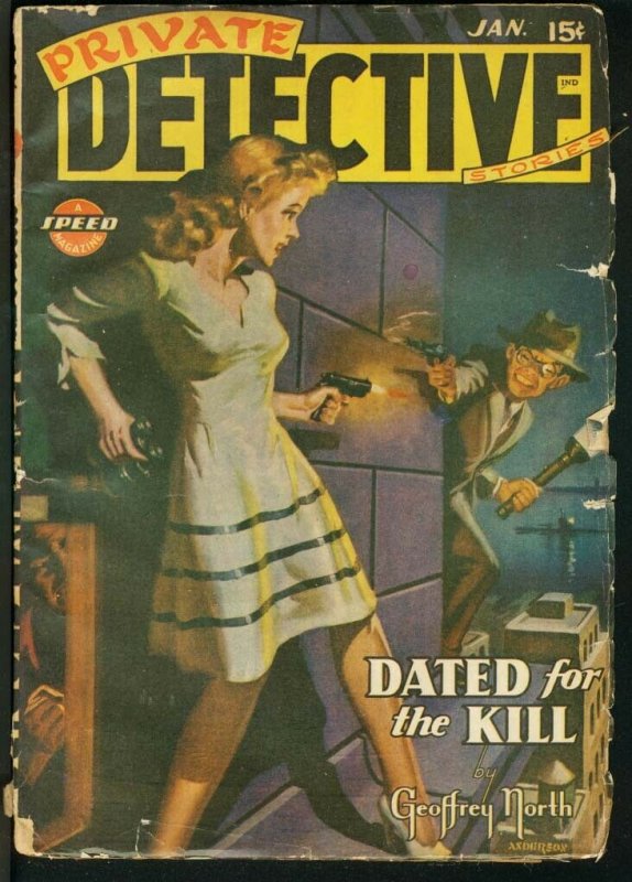 PRIVATE DETECTIVE 1944 JAN-RARE PULP G/VG