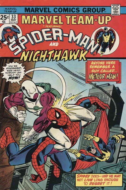 Marvel Team-Up #33 (with Marvel Value Stamp) FN ; Marvel | Spider-Man Nighthawk