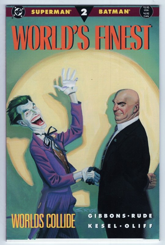 WORLDS FINEST #2- 9.0 - WP  - Batman/Superman VS Joker/Luther