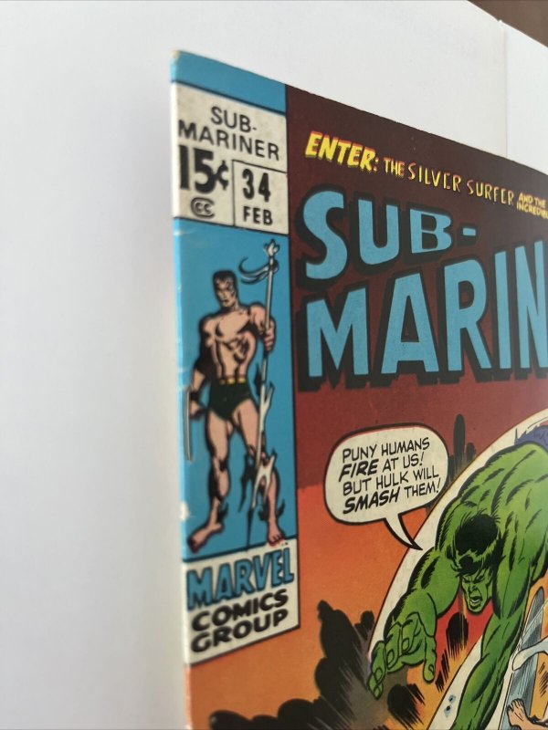 Sub-Mariner #34 1st Appearance Defenders! Key. Hulk/Silver Surfer/Avengers. ??