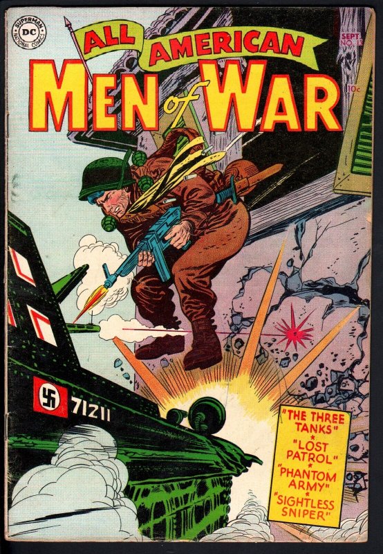 ALL AMERICAN MEN OF WAR #13 1954-NAZI-WWII-DC COMICS 