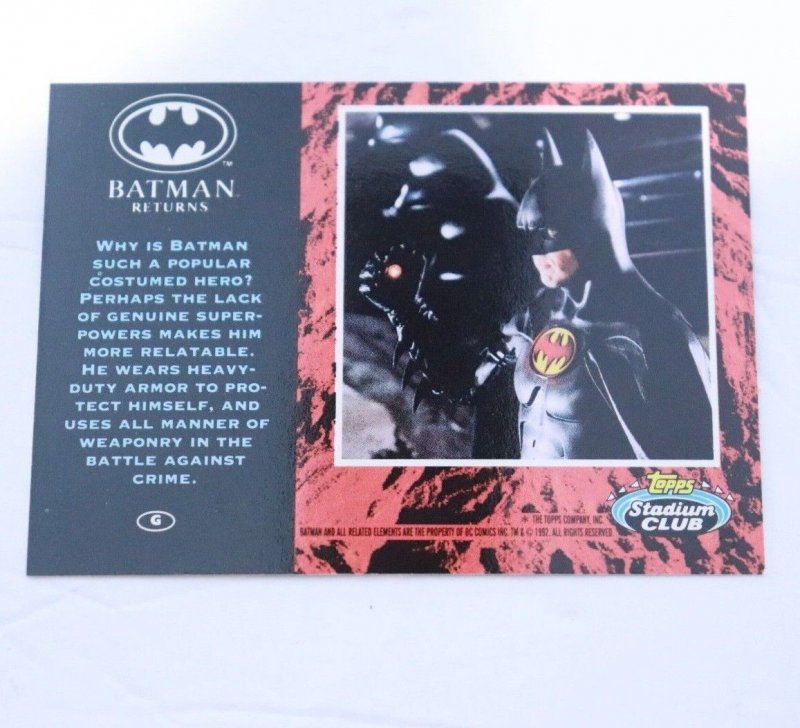 1992 Batman Returns Stadium Club #G